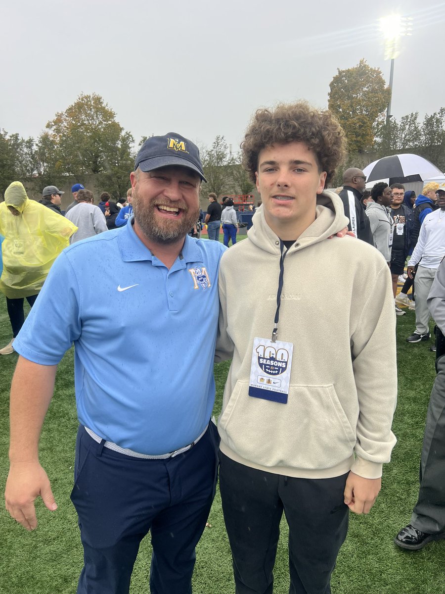 Caden Scott (@caden_scott14) on Twitter photo Had a great visit today <a href="/racersfootball/">Murray State Football</a>
Thanks for the invite <a href="/MSUFBRecruit/">Murray State Football Recruiting</a> <a href="/BrannonTidwell/">Brannon Tidwell</a> <a href="/NolandZeb/">Zeb Noland</a> <a href="/WrightJody/">Jody Wright</a> #GoRacers 🏇 Had a great visit today <a href="/racersfootball/">Murray State Football</a>
Thanks for the invite <a href="/MSUFBRecruit/">Murray State Football Recruiting</a> <a href="/BrannonTidwell/">Brannon Tidwell</a> <a href="/NolandZeb/">Zeb Noland</a> <a href="/WrightJody/">Jody Wright</a> #GoRacers 🏇