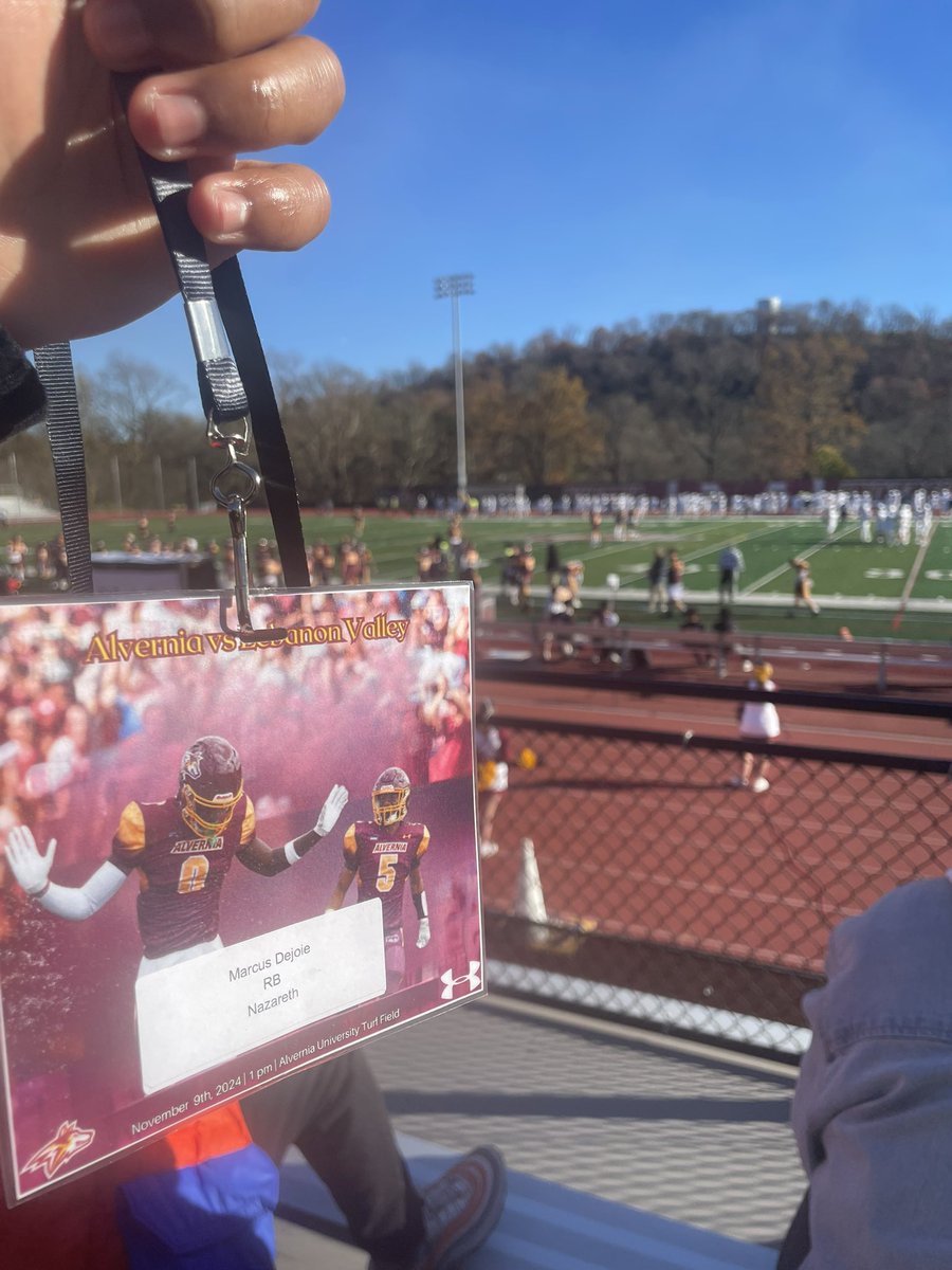 marcusdejoie_'s tweet photo. Blessed to have an amazing gameday visit today at @AlverniaFB @CoachAzz @CoachLee_23 @CoachDmatt56. 
I enjoyed the atmosphere and learning more about the program! https://t.co/hDES21sMSY