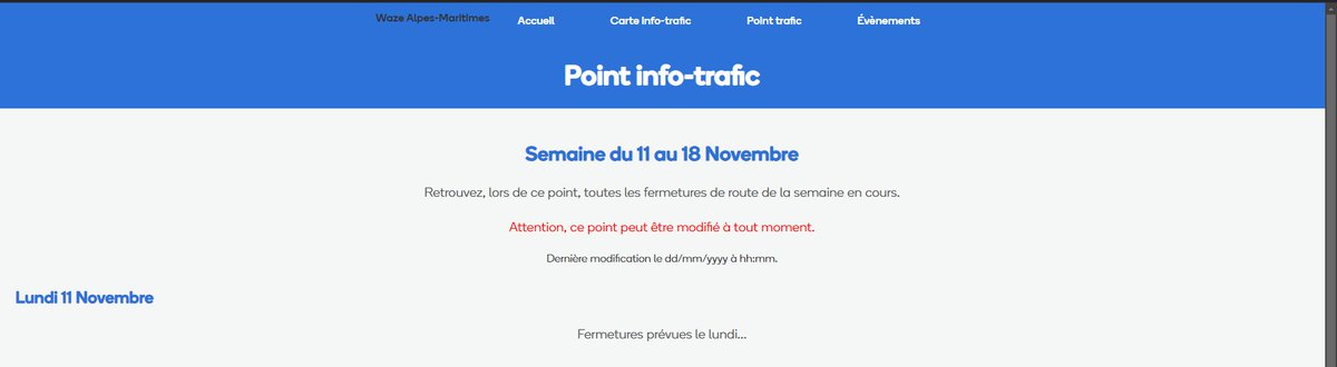 Préparation du nouveau site Waze Alpes-Maritimes ? 👀