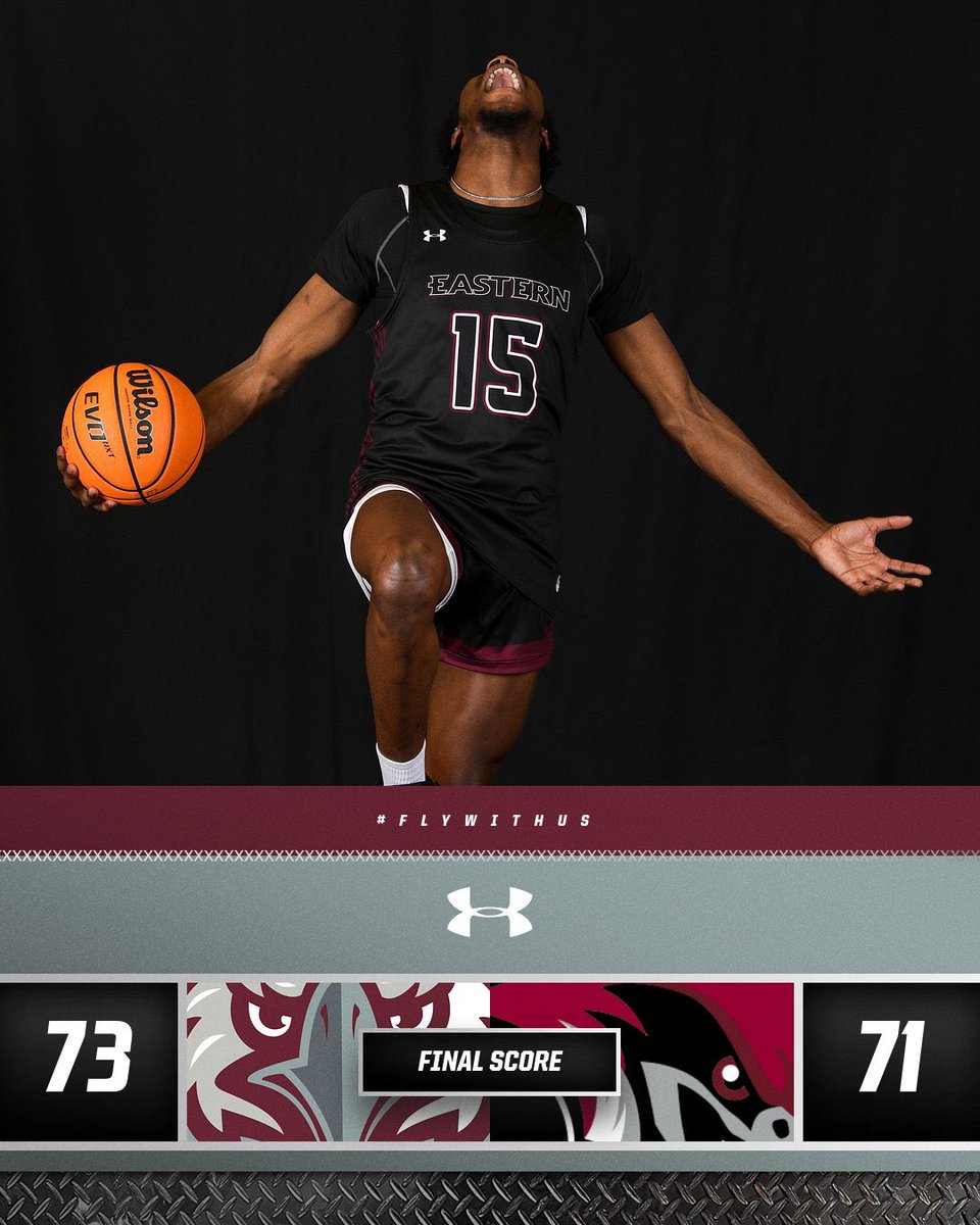 EasternU_MBB's tweet photo. First win of the year got us feeling like… Zubair Lee led the way with 28 points and 9 rebounds! #FlyWithUs https://t.co/8Q2DchJDh0