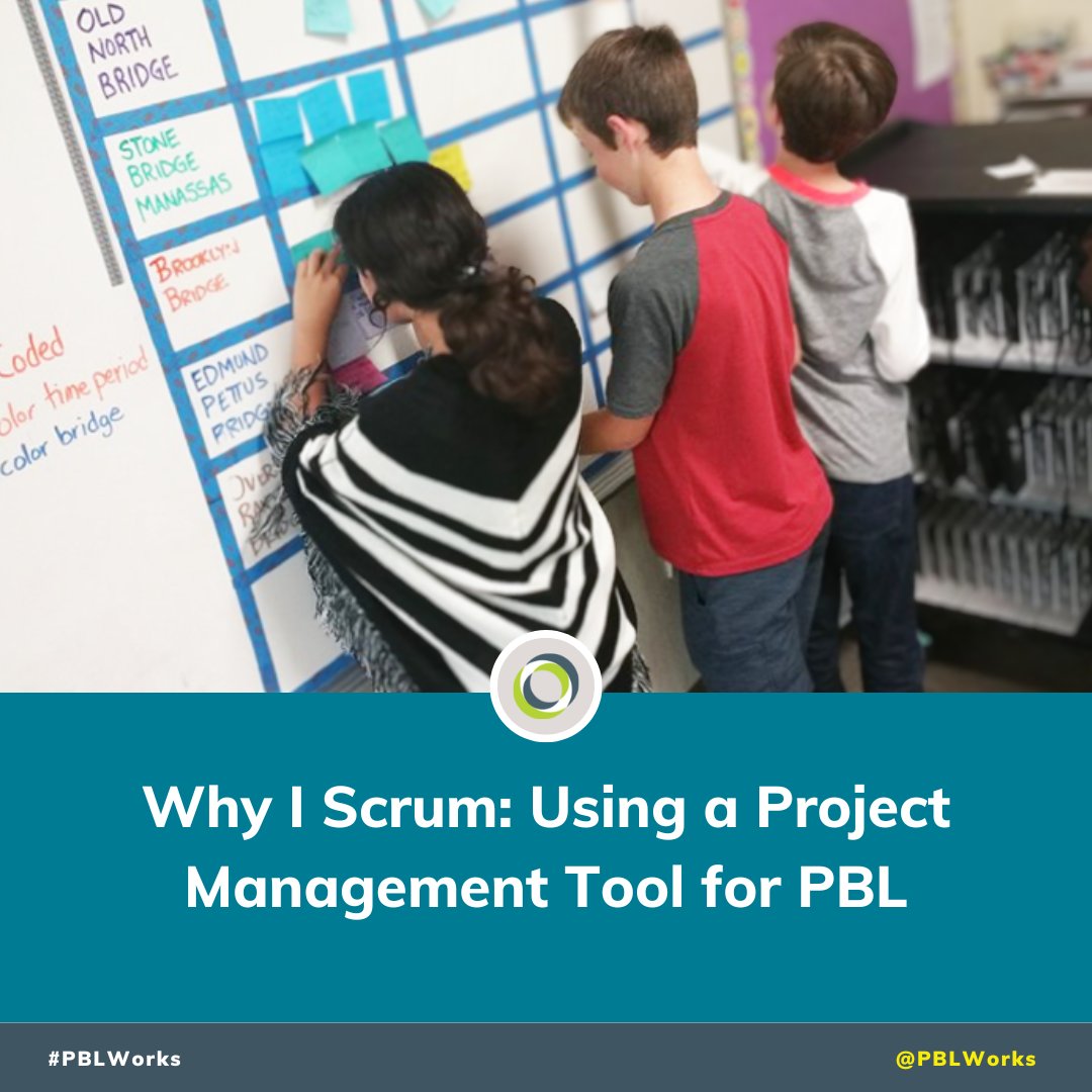 PBLWorks's tweet image. Have you ever heard of a Scrum Board? It&apos;s a highly visual tool for project management used by many PBL educators!

📋 It enables Ss to track progress in a project, collaborate effectively, and clarifies their roles + responsibilities! 

Learn more: bit.ly/383X2SY