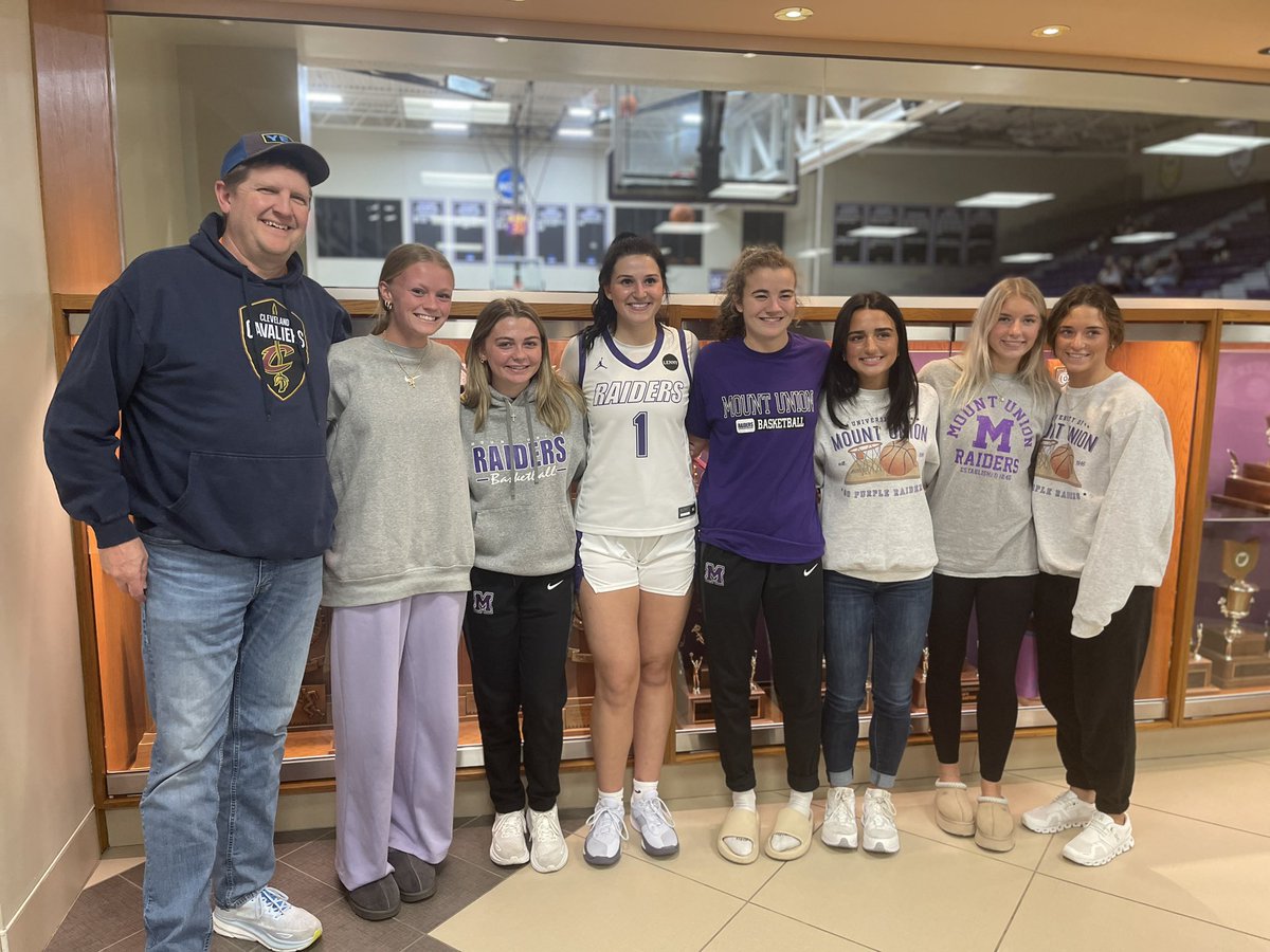 Great to catch up with some former players at the Mount Union game.  Way to go Raiders Chelsea, Liz, Ava, and Mary.  Best of luck to lady dukes Zoe, Allie, and Maddie.