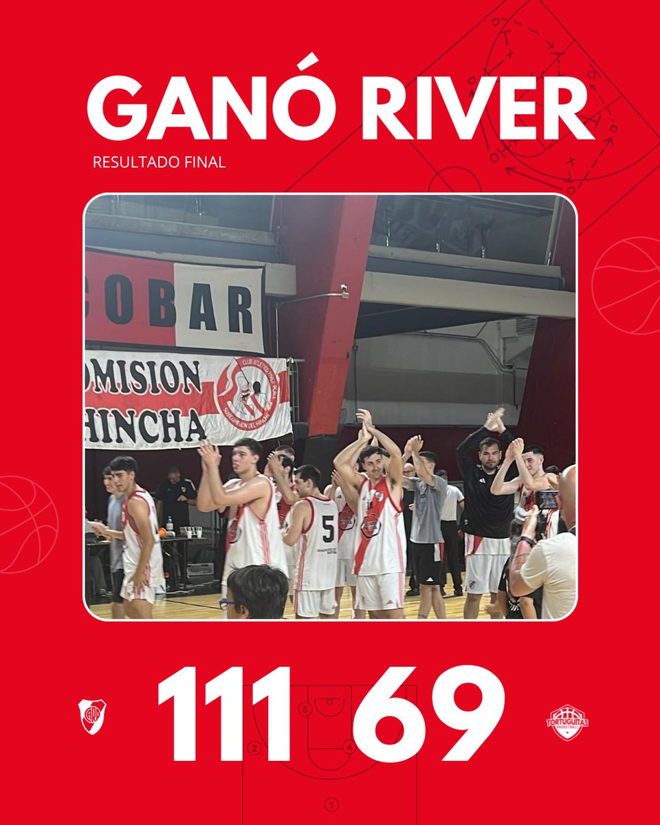 ¡¡GANÓ RIVER!! 🚂

River Plate 111-69 Tortuguitas Basketball