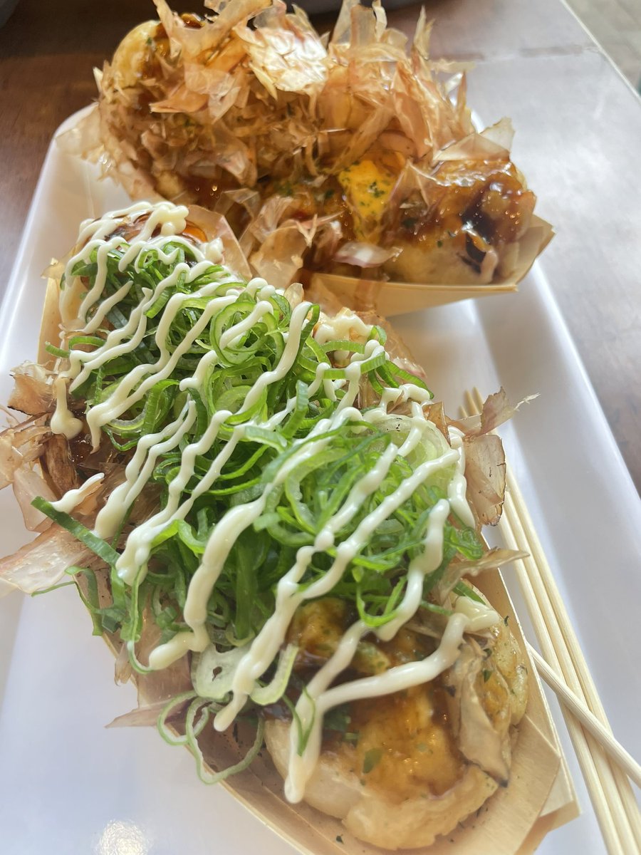 おはようございます
久々のx投稿　
前に行った御殿場アウトレットのたこ焼きが美味しかった