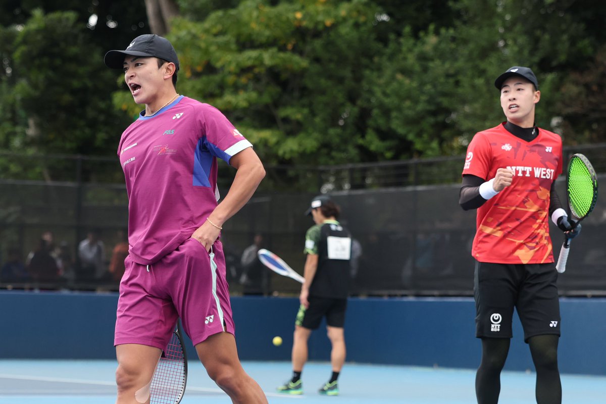 男子準々決勝》 片岡・黒坂（日本体育大学）3-5船水・上松（稲門クラブ
