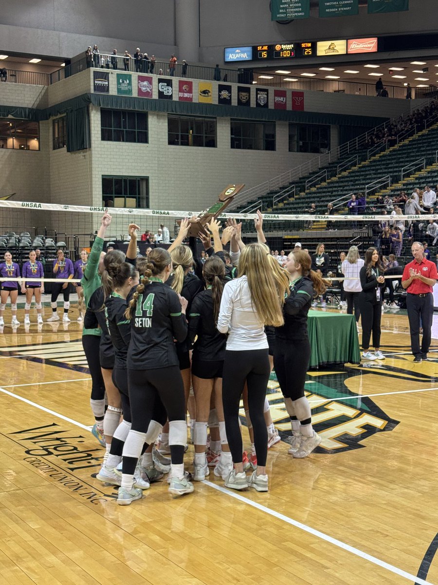 setonhs's tweet photo. 🏆🙌🏼💚 OHSAA DIVISION 1 STATE CHAMPIONS!!!! Congratulations Seton Varsity Volleyball!! 🏐💚🙌🏼🎉🥇 THANK YOU Seton Nation for your amazing support!! 🙌🏼💚🙌🏼It’s a great day to be a Saint!! 💚🏆🎉🥇🏐 https://t.co/r4Es4JtuOH