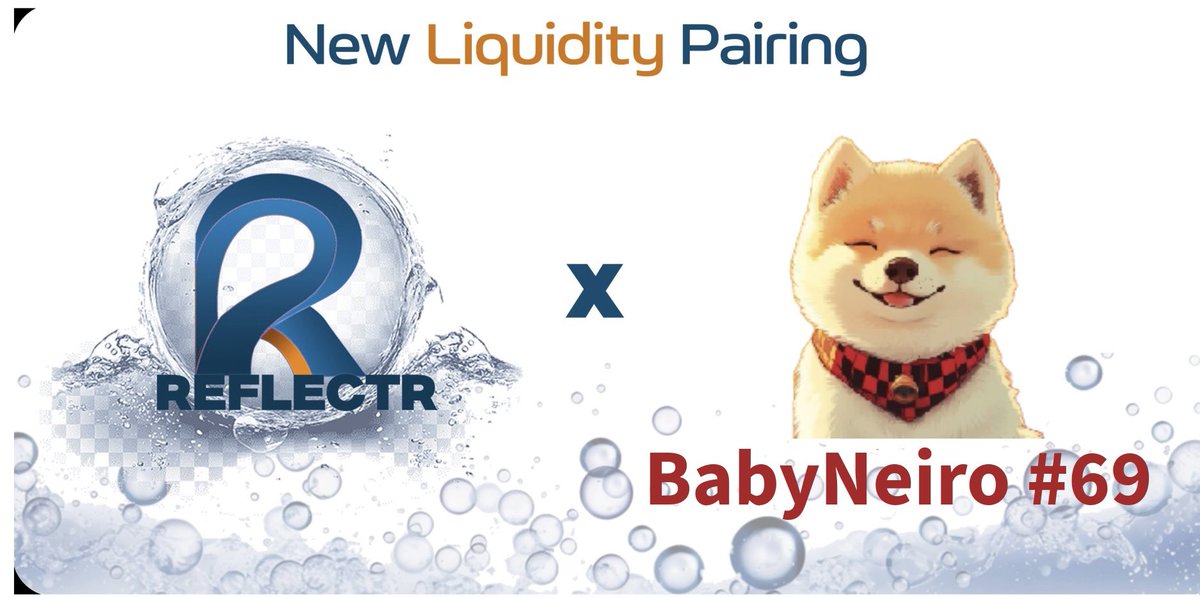 Reflectrtoken's tweet image. Pleased to announce that we have created our 69th pair with @babyneiro ! All trades now will benefit both projects! Want to be our 70th pair? Lets chat! 

#Babyneiro #reflectr #rtr #Arbitrage #Crypto #altcoin