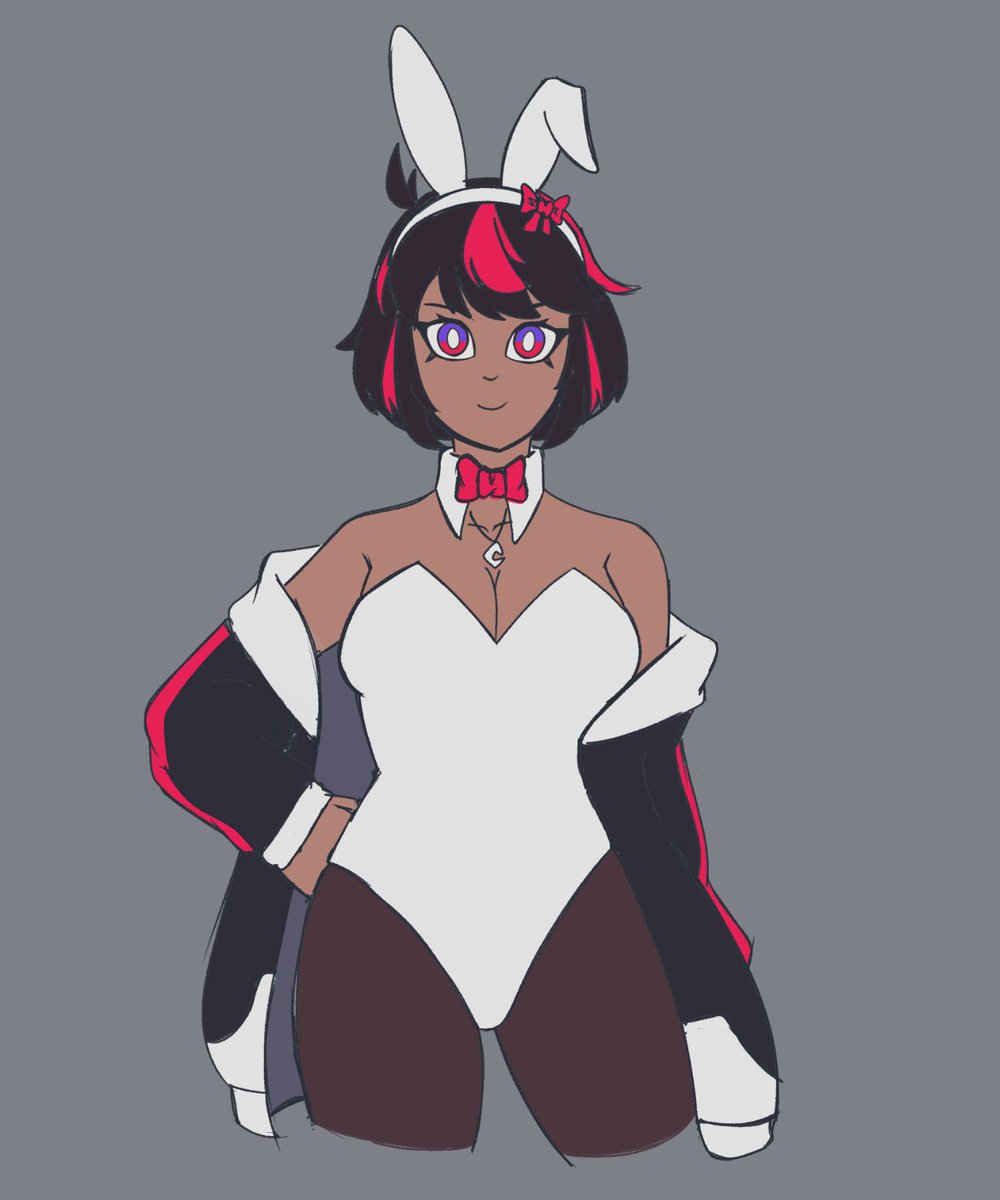 Koffe en bunny suit, a ver si luego le hago un dibujo completo porque me gustó como quedó jsjs