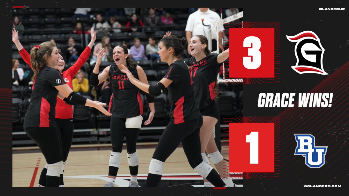 Grace Athletics (@gracelancers) on Twitter photo See ya in the semi's!
<a href="/GCVB_Lancers/">Grace Volleyball</a> sinks the Pilots to reach the CL Tournament semifinals!
#LancerUp See ya in the semi's!
<a href="/GCVB_Lancers/">Grace Volleyball</a> sinks the Pilots to reach the CL Tournament semifinals!
#LancerUp