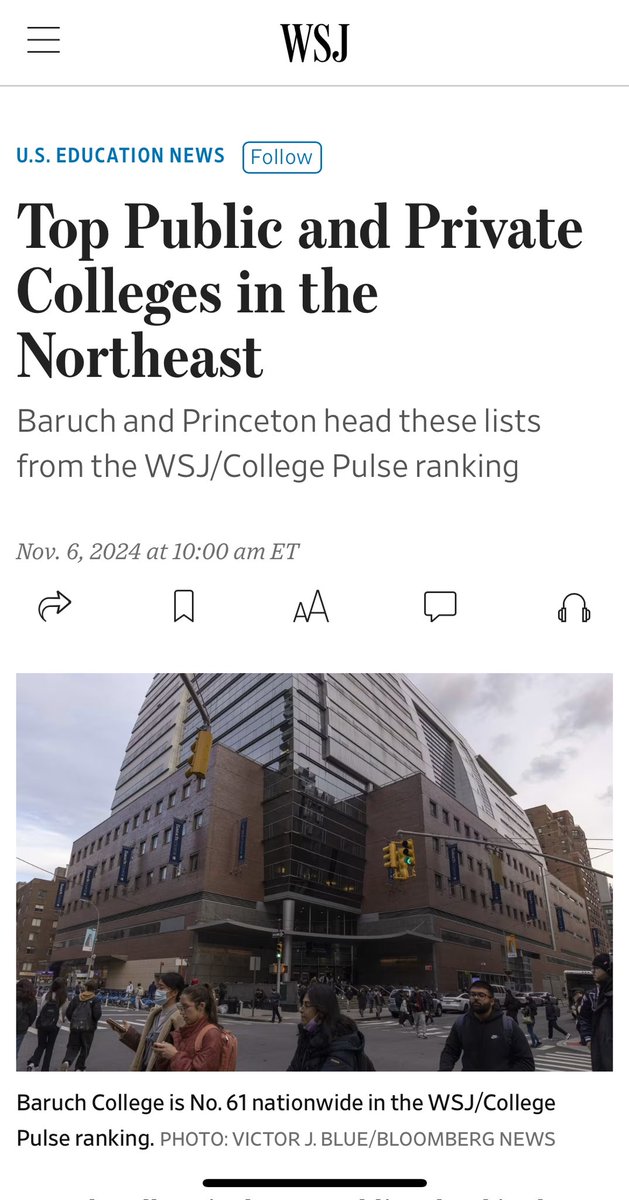 Great headline! #BaruchCollege