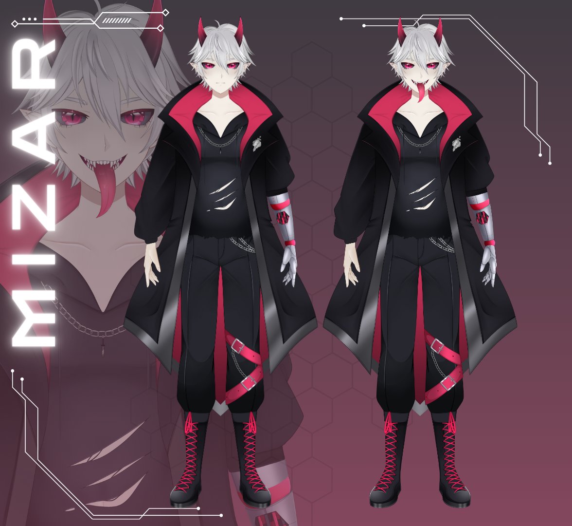 mizar_VT's tweet photo. Been awhile since I introduced myself so here I go!
Hi everyone I'm Mizar! I'm a cyberpunk monster from the multiverse and I'm here to share my love for memes and metal music and play games and pretend I'm good at them! https://t.co/Mj5cumgpei