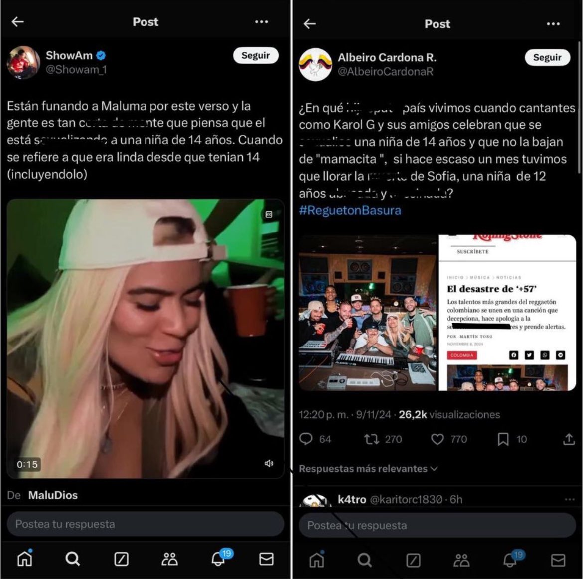 la_manada_'s tweet photo. Están fun4nd0 por todos lados a Maluma y Feid por el verso “mamacita desde los 14” y solo tengo que decir que la gente refleja sus tr4um4s en lo que quiere ver… es obvio que no quisieron s3xu4liz4r nada de eso. https://t.co/Mf6N4i903d