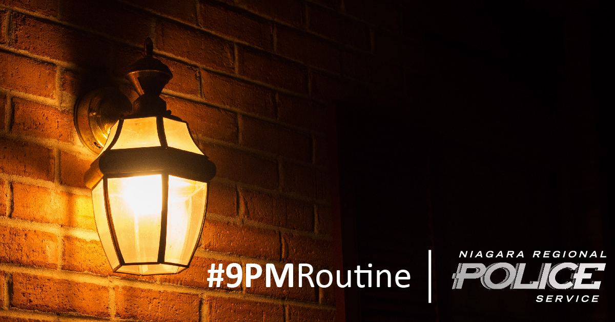 NiagRegPolice's tweet image. As we end #CPweek2024, we offer one final tip to help us work together to keep #Niagara safe.

We encourage everyone to have a #9pmRoutine to help protect your belongings. Ensure all valuables are secure, cars, doors and windows are locked, &amp;amp; alarms are activated if you have them