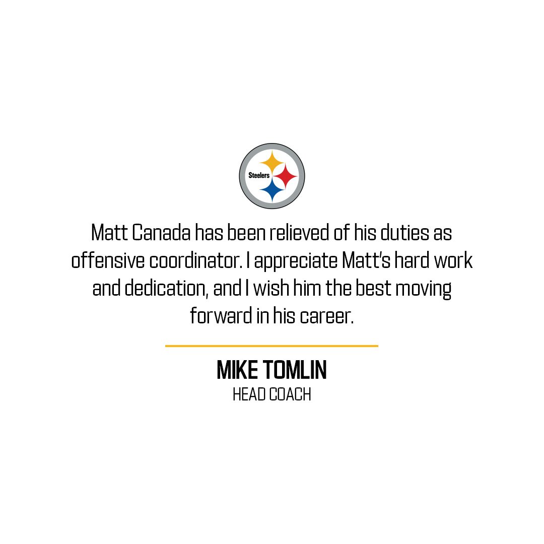 Happy Matt Canada Firing Day to you and yours! #Steelers #NFL