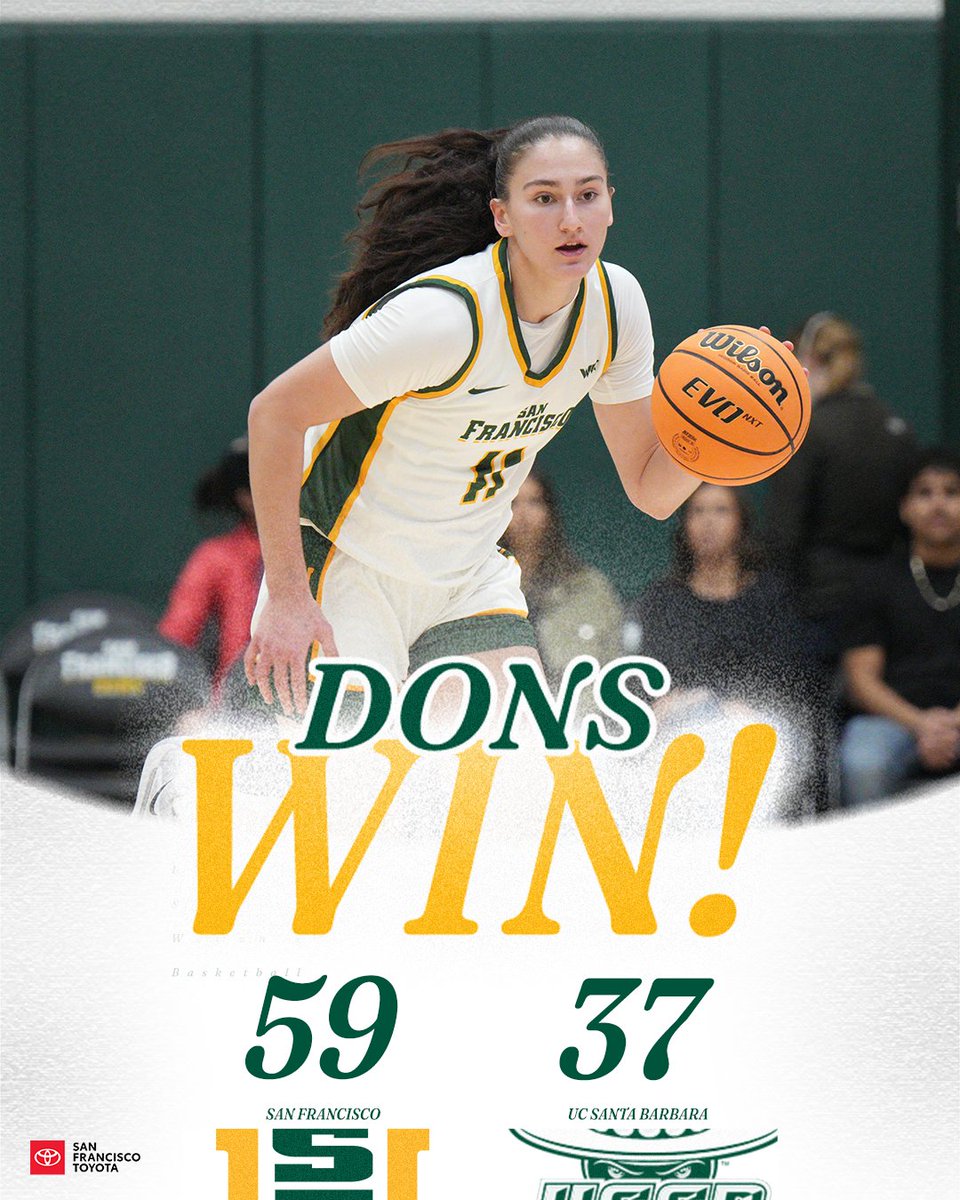DONS WIN! ✅

Secured the dub in the home opener!

#USFDons | #WCChoops