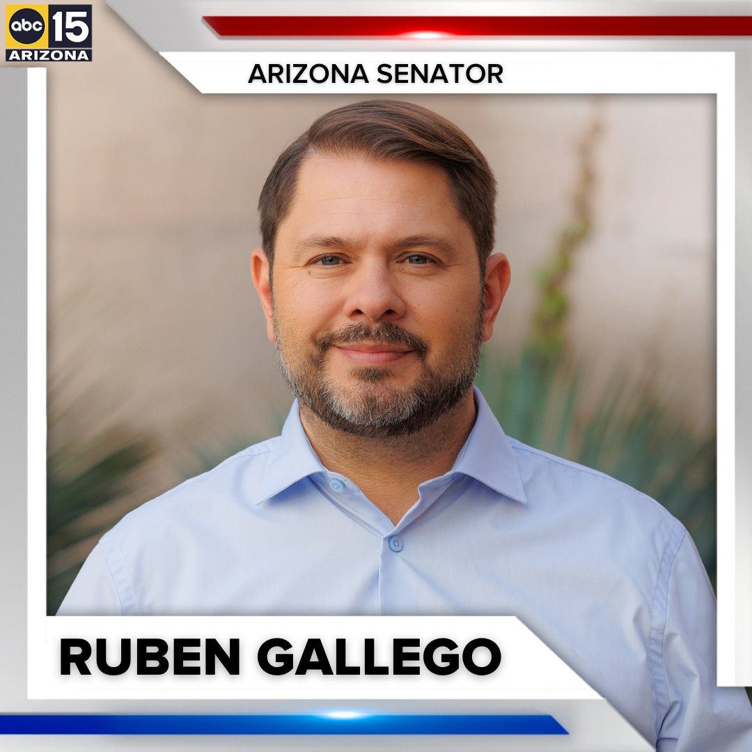 Democrat Ruben Gallego has won the Arizona Senate election, according to Decision Desk. 
STORY: abc15.com/news/national-…