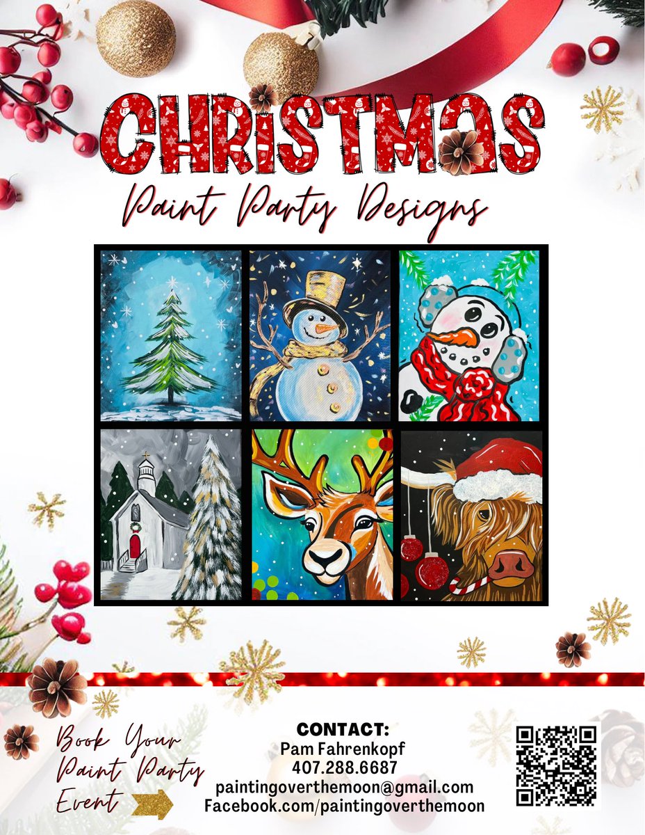 paintmoon's tweet image. 🎄 Make your Christmas party unforgettable with our holiday-themed paint kits! 🎅 Perfect for kids’ parties, family gatherings, and festive fun, each kit comes with everything you need to create holiday masterpieces. Book your Christmas party today and add a splash of creativity…