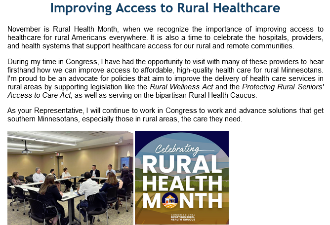 McPhersonHall's tweet photo. #FinstadInTheField
Nov 8 2024
@BradFinstad misleads #MN01 constituents as #HR5796 Protecting Rural Seniors’ Access to Care Act benefits the owners of #NursingHomes as it prohibits minimum staffing levels.
@RepFinstad should sponsor #HR7929 Nursing Home Workforce Support Act https://t.co/83DjXPS5zd