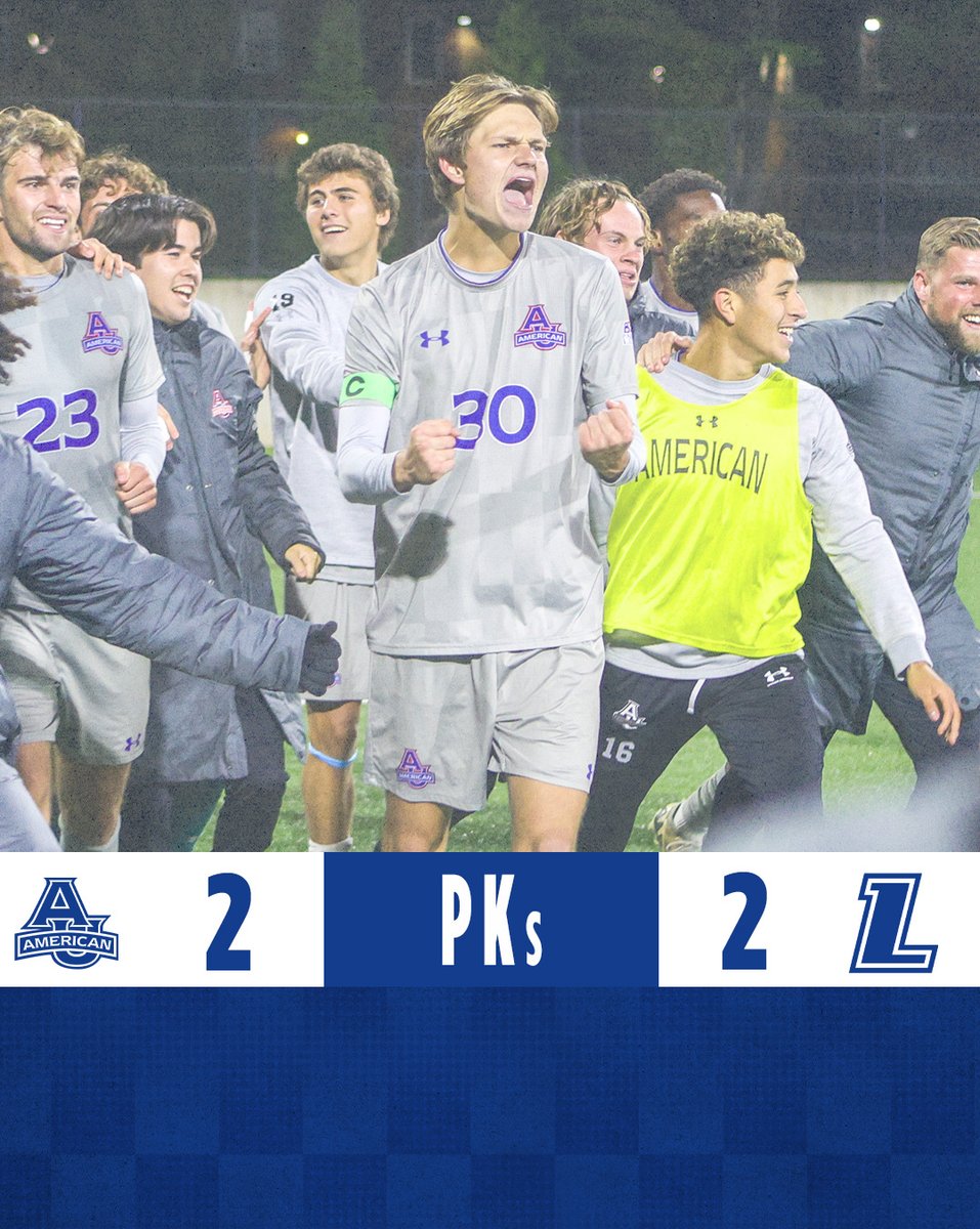 After a long night, your American Eagles are moving on to the Patriot League Semifinals‼️