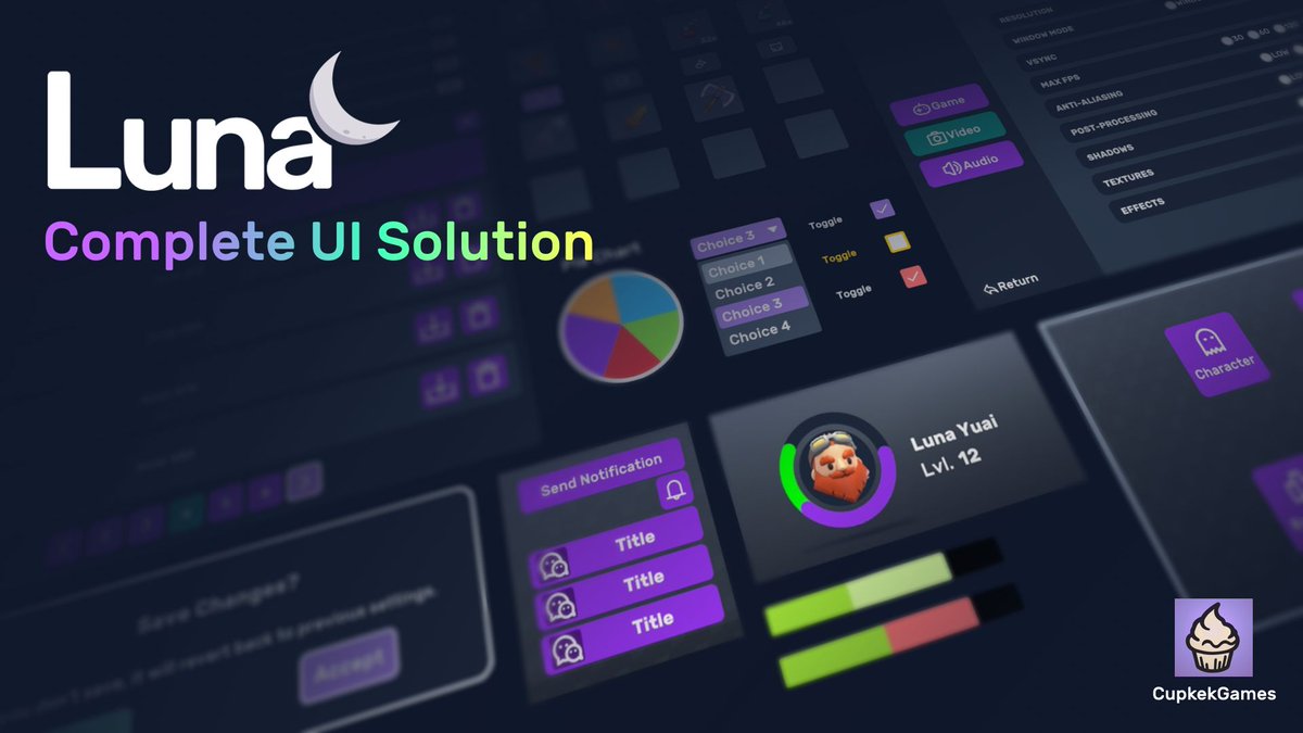 cupkekgames's tweet photo. I turned the solutions I developed while working on my game into a tool.
It's a complete UI solution built on top of UI Toolkit.

For more info: https://t.co/IZP0Dhl9IJ

#unity #unity6 #gamedev