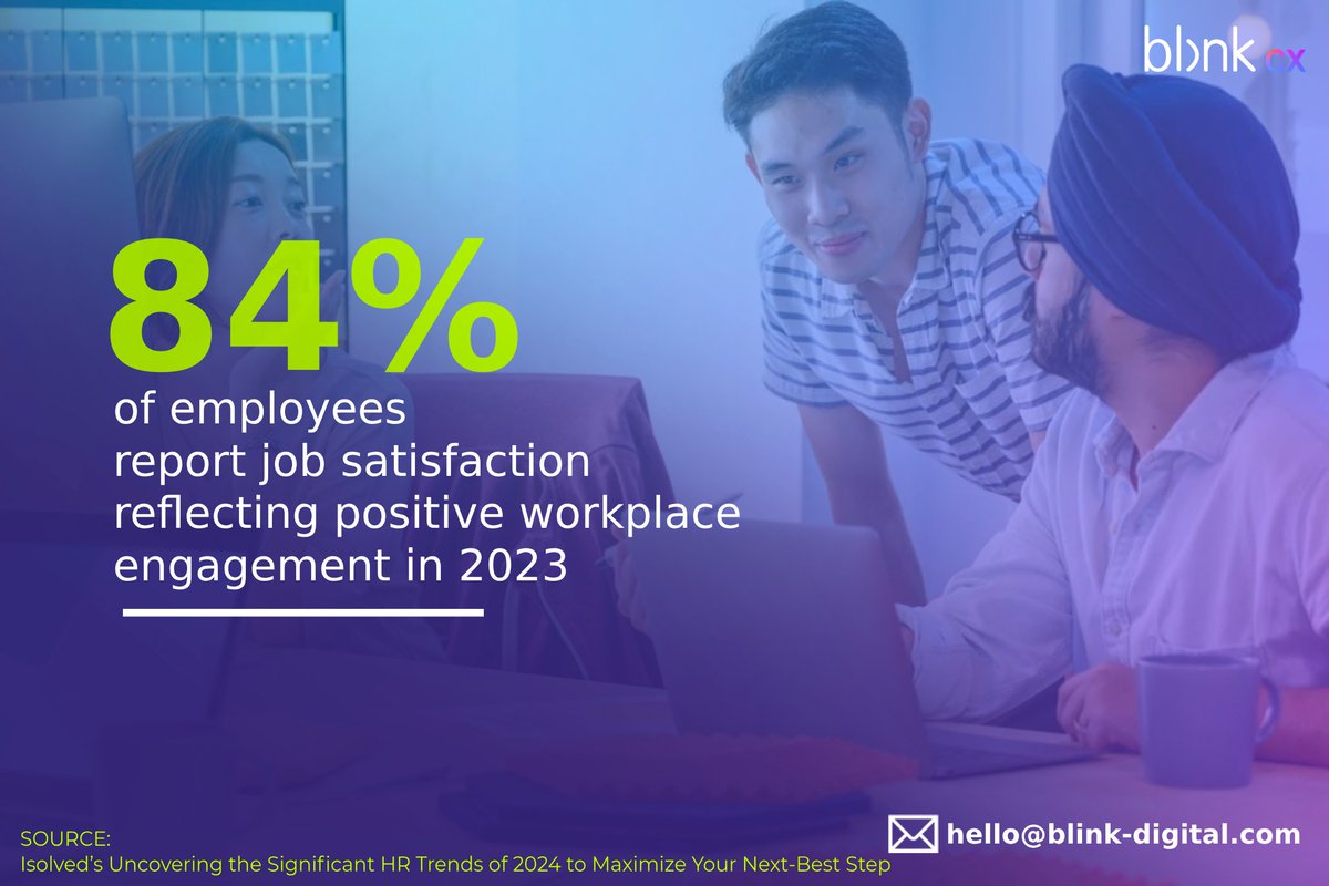 Hi. Vee here!

Sharing this stat from <a href="/isolvedhcm/">isolved</a> that shows 84% of employees reported job satisfaction in 2023, reflecting positive workplace engagement.

How does your company ensure a positive workplace engagement?
#EmployeeExperience #EX