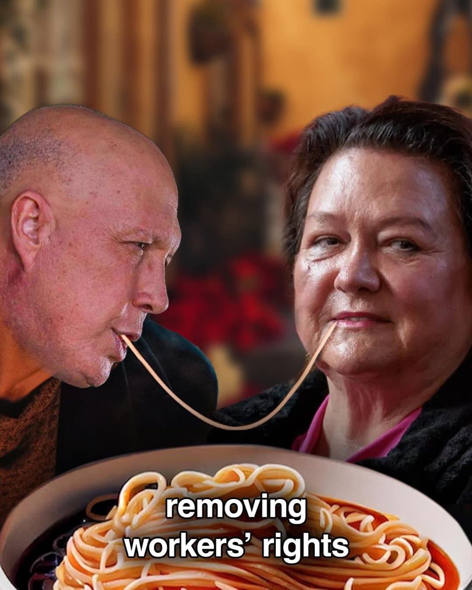 colonelhogans's tweet photo. Gina Reinhardt with Peter Dutton concocting how after Trumps win they can bring project 2025 to Australia and crush workers rights…. https://t.co/kqU8NxqSeJ
