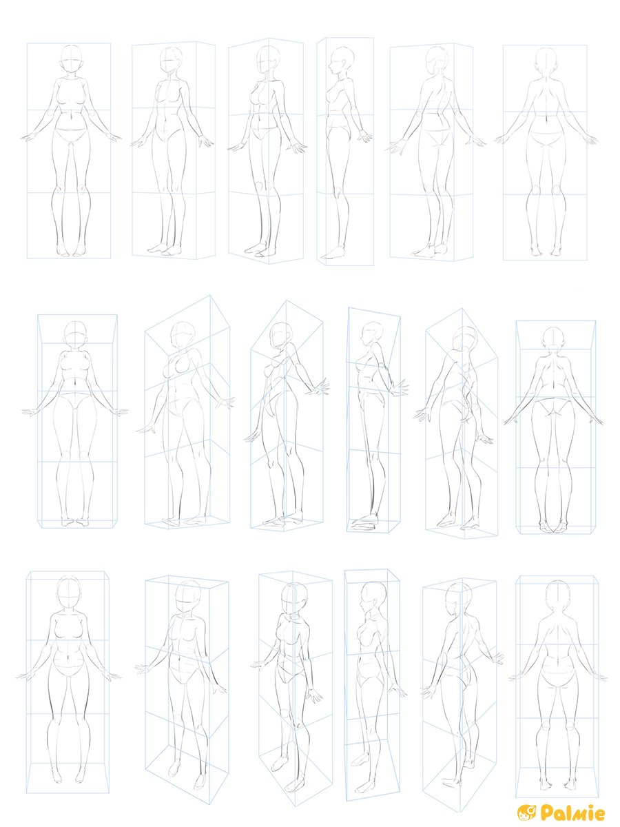 palmie_oekaki's tweet photo. 人物を描く時、覚えておくと便利な「角度資料」をまとめました（女性編）👧✨
https://t.co/LM4HQlSPtJ https://t.co/FBu7QR5P3y