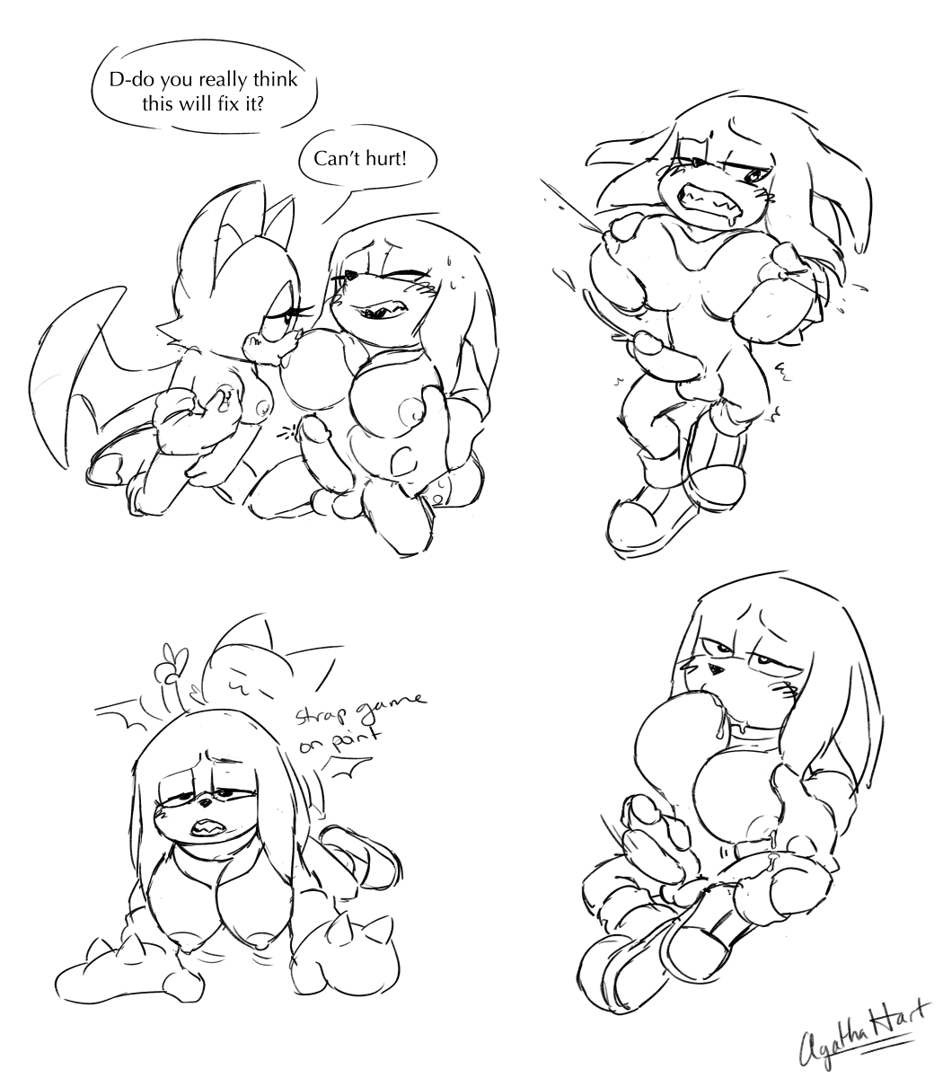 Gonna blame <a href="/ElfKrazy/">KrazyELF🔞</a> for putting the thought of mommy milkers Knux in my head... come get yall's milk #nsfwSonic #knuxouge #nsfw