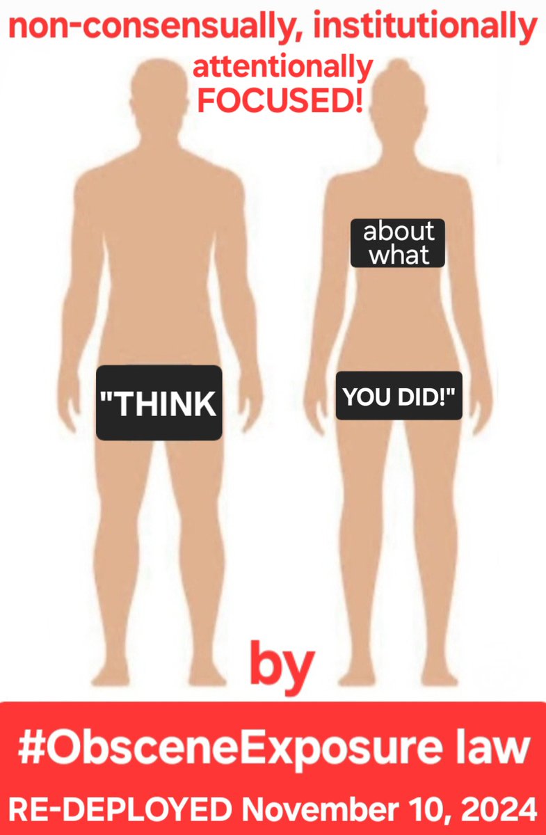 homeostabiliser's tweet image. Socially—psychosocially, if we turn/convert/distort—FORCE (deform?—disorder?) naturally PUBLIC-FACING anatomy into something else (#ObsceneExposure law FEELS like selective "Sit &amp;amp; STARE INTO THE CORNER and REFLECT ON WHAT YOU DID!"), we #doublebind, #blame, body-#shame, #gaslight