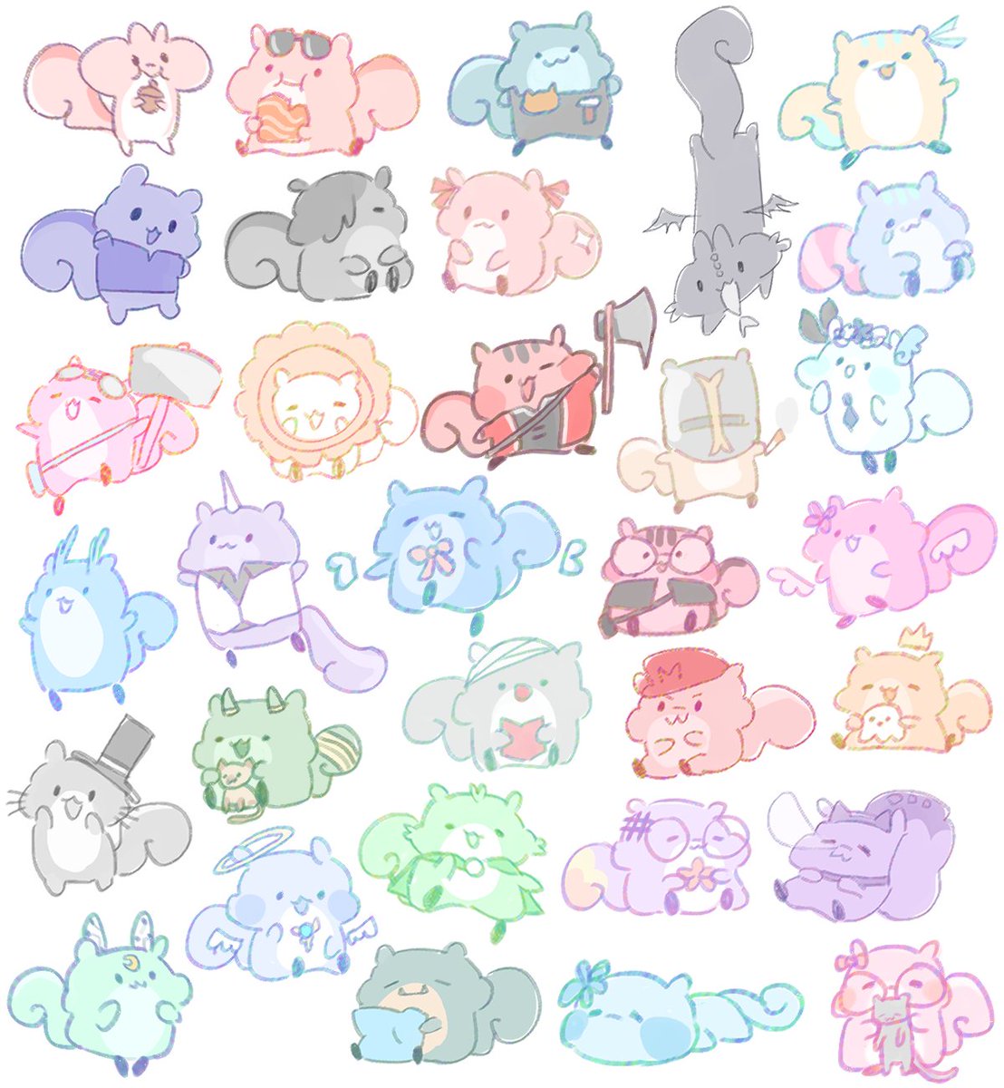 2yr stream anniversary viewer doodles 💕