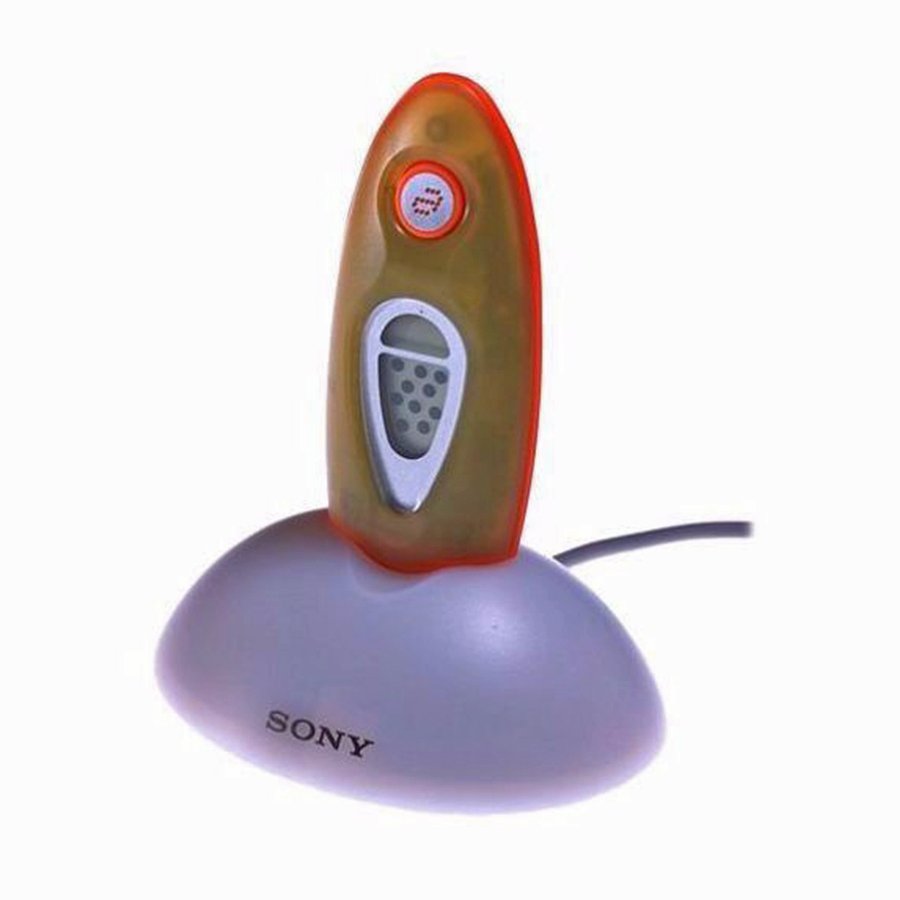 The 2000 Sony eMarker was a smart system that allowed users to bookmark songs from radio stations. It recorded the time, and when connected to a PC, it identified the songs using Broadcast Data Systems. Users could explore and buy songs through a website.