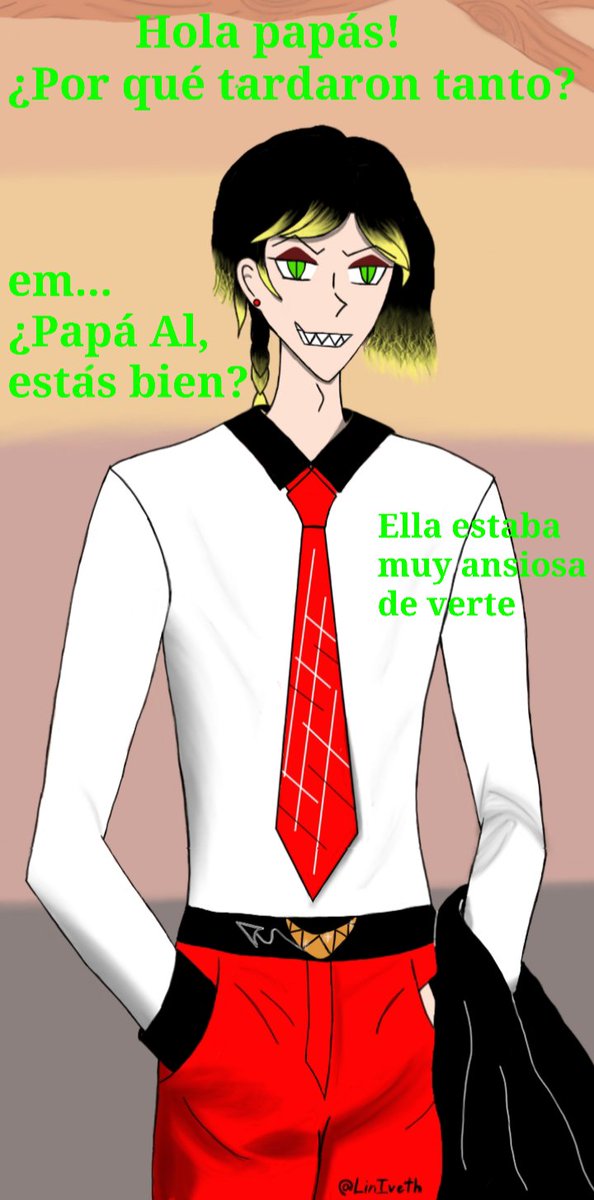 Parte 2/? del extra de "origenes de Halloween"

Mi bebe en primer plano 🥹 
Qué le pasara a Alastor? 🤔