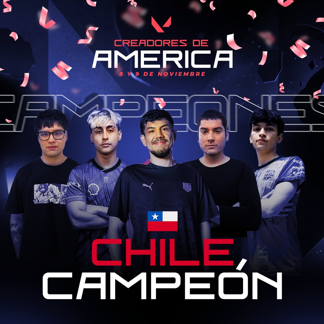 🇨🇱 Chile se consagra campeón de la primera edición del torneo Creadores de América! 🇨🇱

👮<a href="/ez_vela/"></a>
🥷<a href="/ligasin09/">ligasa09🦇</a>
🥷<a href="/davidvlr1/">david</a>
🥷<a href="/alcafps/">alca</a>
🥷<a href="/miyeonfps/">miyeon</a>

Felicidades chicos!