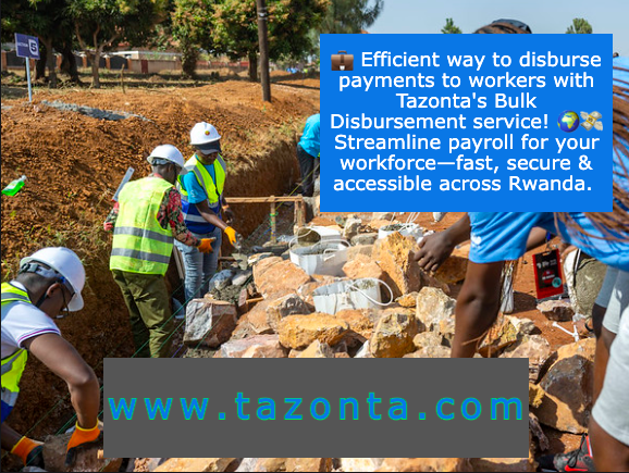 Tazonta_Finance's tweet photo. 💼 Need an efficient way to disburse payments to casual workers? Tazonta's Bulk Payment service is here for you! 🌍💸 Streamline payroll for your workforce—fast, secure, accessible and traceable across Rwanda.
#Tazonta #BulkPayment #PayrollSolution #Rwanda #Finance https://t.co/pb89GV2xku