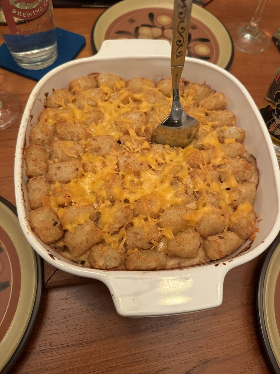 pbconstant's tweet image. So, a few days have passed. Wednesday we had a few friends over and we had a  Walz/Harris menu. So shit happens but I went ahead with @GovTimWalz  hot dish!