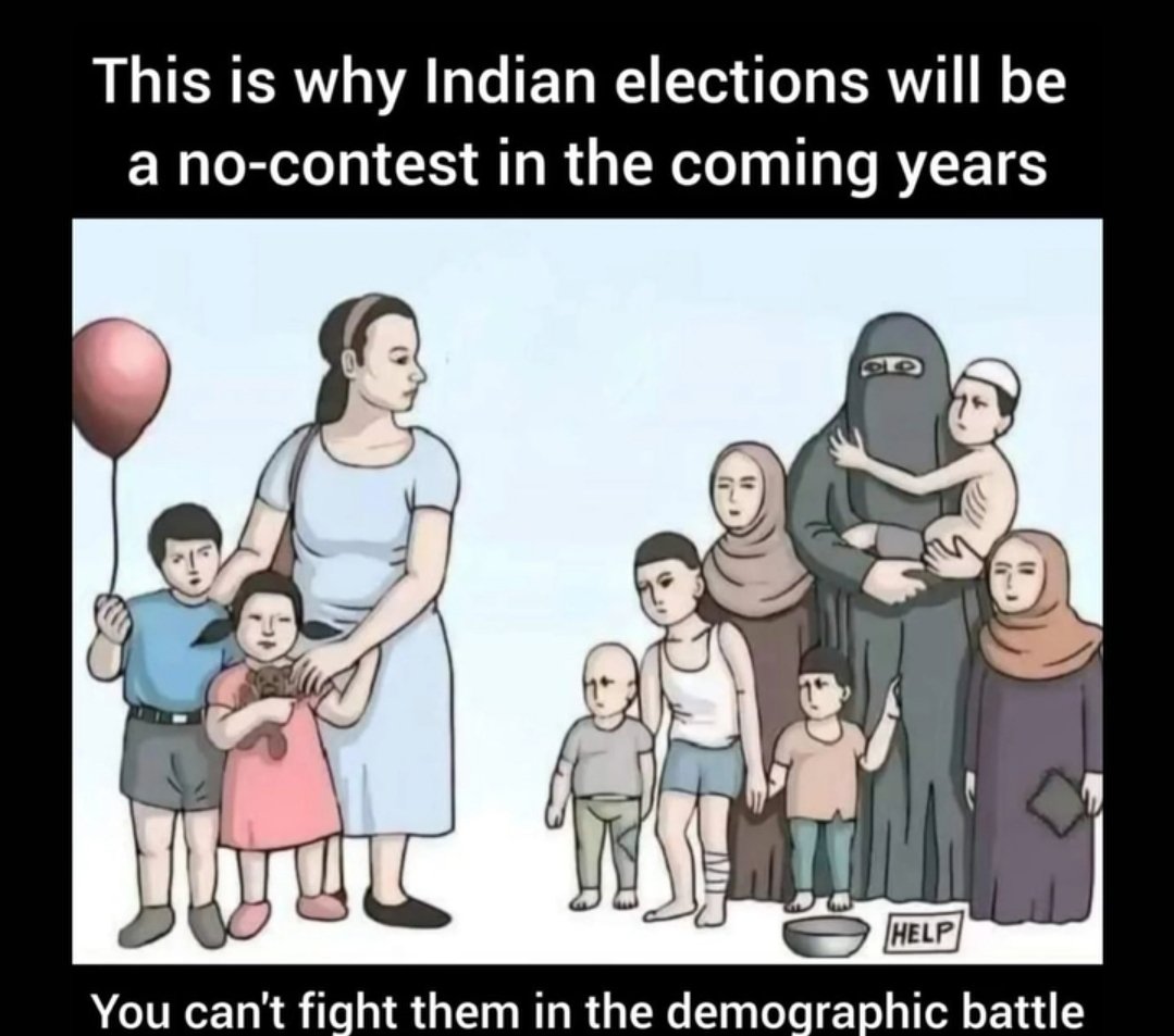 It will take hardly two or three decades for Hindus to become a minority in their own country. And then the constitution and democracy will be replaced by Sharia.

Demography is destiny, and our destiny is sealed!