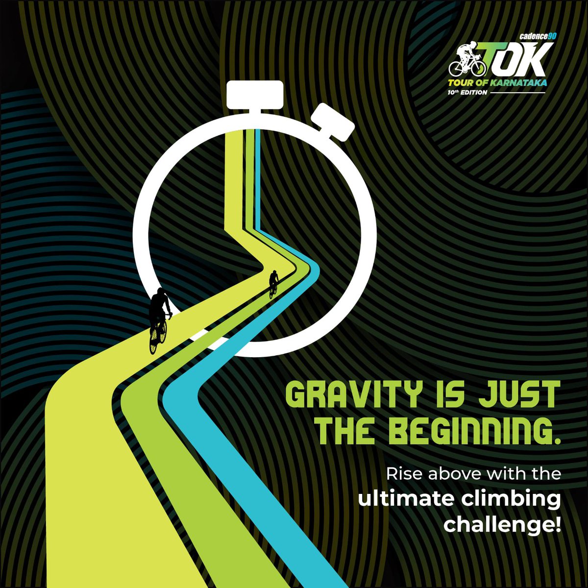 The TOK Climbing Challenge ishere! Push your limits, feel the burn, and experience the thrill of the ascent. 
Every pedal stroketakes you closer to greatness.
.
.
#TourofKarnataka #TOK #TOK10 #Cadence90 #Cycling #UphillChallenge #UphillClimb
#RiseAbove #ClimbingChallenge