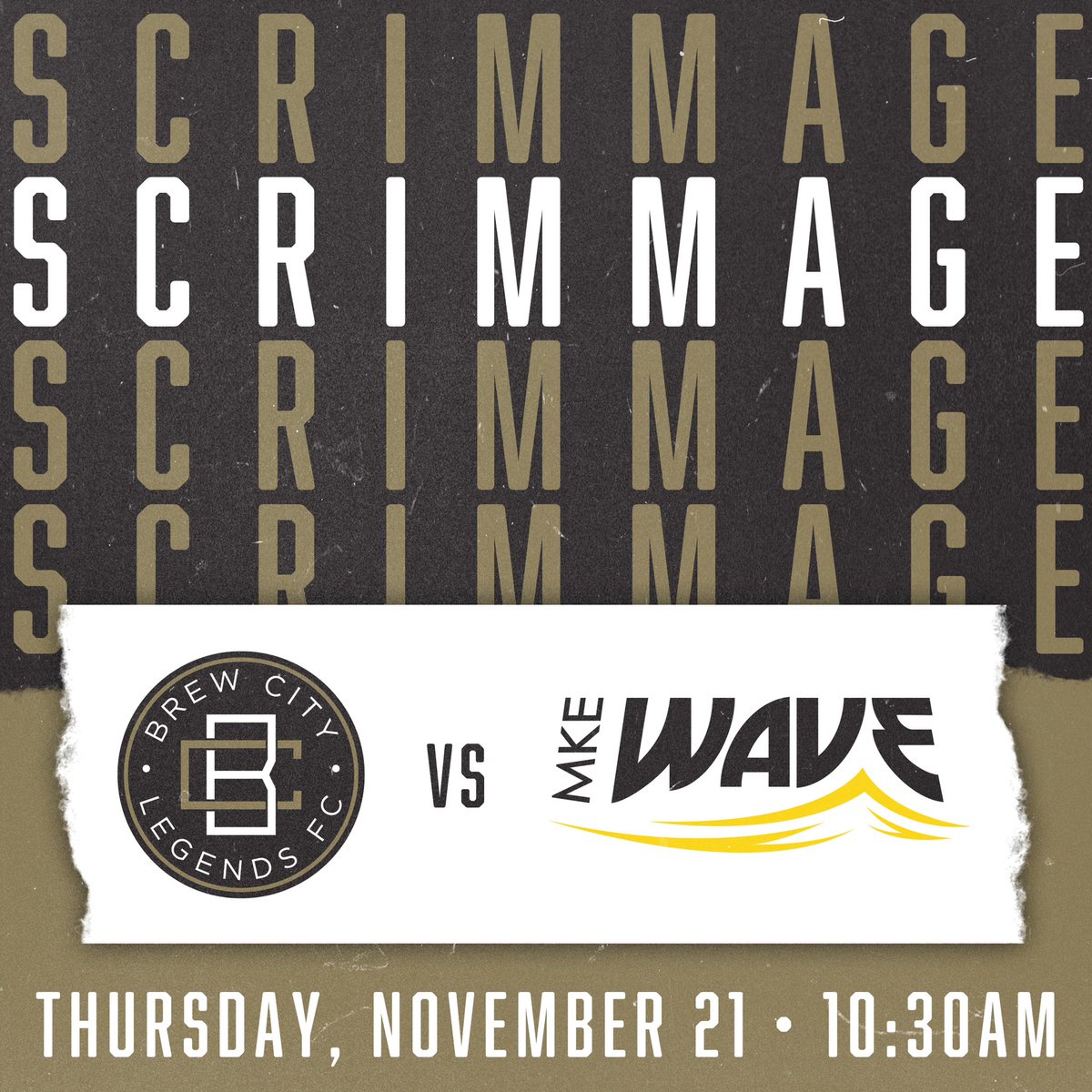 It’s official. November 21st 10:30am we have a closed scrimmage vs 7x indoor champions MKE Wave.
<a href="/MilwaukeeWave/">Milwaukee Wave</a> 
#proindoorsoccer
<a href="/MASL3com/">MASL 3</a> 
<a href="/MASLarena/">MASL</a>