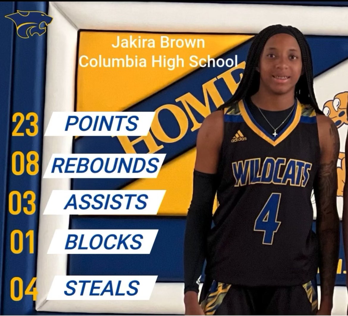 Coach EV (@evgeeker) on Twitter photo ⭐️Geekers Standout⭐️
⛹🏾♀️ <a href="/JakiraBrown2/">Jakira Brown</a>
📏 5’8
🏫Columbia
🎓2025
📝J. Brown had 23pts 8rebs 3asst 4stls 1blk in a win against NE Jones
<a href="/bshields0244/">Brandon Shields</a> <a href="/MSPLAYSPORTS1/">MS PLAY SPORTS</a> <a href="/Shoemanj/">Lavel Johnson</a> <a href="/TelanteWebber/">TeLante' Webber</a>
<a href="/_GenesisCSD5/">Gabe Barber</a> <a href="/DcBucksCJones/">Cordarius Jones</a> <a href="/CoachRuckerTSBO/">Brian Rucker</a> <a href="/magnolia_hoops/">Jeff Roberts</a> <a href="/Colecuts2022/">Kevin Cole</a> ⭐️Geekers Standout⭐️
⛹🏾♀️ <a href="/JakiraBrown2/">Jakira Brown</a>
📏 5’8
🏫Columbia
🎓2025
📝J. Brown had 23pts 8rebs 3asst 4stls 1blk in a win against NE Jones
<a href="/bshields0244/">Brandon Shields</a> <a href="/MSPLAYSPORTS1/">MS PLAY SPORTS</a> <a href="/Shoemanj/">Lavel Johnson</a> <a href="/TelanteWebber/">TeLante' Webber</a>
<a href="/_GenesisCSD5/">Gabe Barber</a> <a href="/DcBucksCJones/">Cordarius Jones</a> <a href="/CoachRuckerTSBO/">Brian Rucker</a> <a href="/magnolia_hoops/">Jeff Roberts</a> <a href="/Colecuts2022/">Kevin Cole</a>