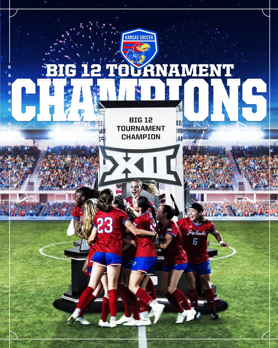 For the second time in program history, your Big 12 Soccer Tournament Champions 🏆