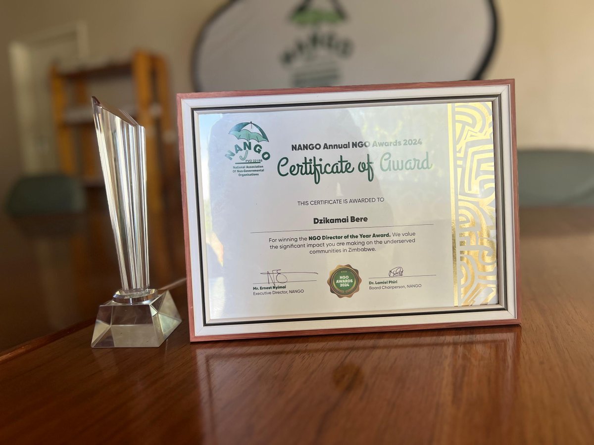 The National Transitional Justice Working Group (@ntjwgzimbabwe) on Twitter photo 🎉 Huge congratulations to <a href="/dzikamaibere/">dzikamaibere</a> for winning the Director of the Year award! 🏆 at the <a href="/nangozimbabwe/">NANGO Zimbabwe</a> Director's Conference.
Your exceptional leadership, vision, and dedication have truly set a high standard for all of us. So proud to have you on the NTJWG team! 👏 🎉 Huge congratulations to <a href="/dzikamaibere/">dzikamaibere</a> for winning the Director of the Year award! 🏆 at the <a href="/nangozimbabwe/">NANGO Zimbabwe</a> Director's Conference.
Your exceptional leadership, vision, and dedication have truly set a high standard for all of us. So proud to have you on the NTJWG team! 👏