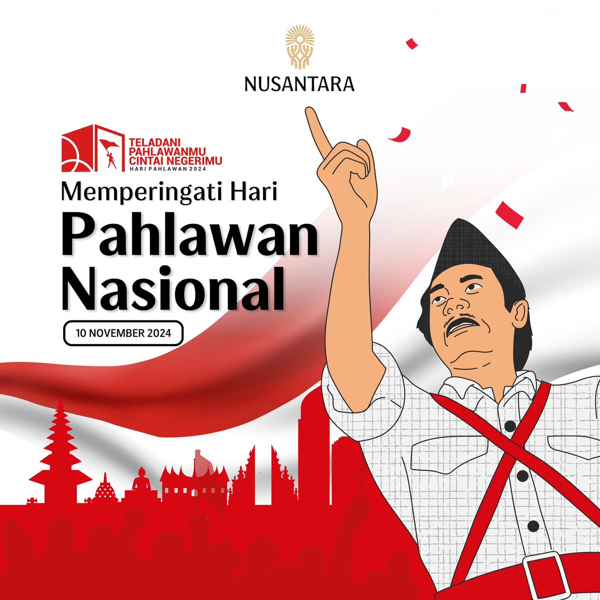Selamat memperingati Hari Pahlawan Nasional.

Mari jadikan hari ini sebagai momentum mengingat dan menghargai jasa para pahlawan kita yang telah memperjuangkan Kemerdekaan Indonesia 🇮🇩

#KotaDuniaUntukSemua #Nusantara #Indonesia #IbuKotaNusantara
