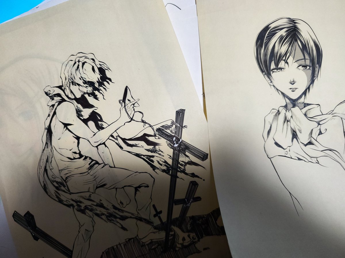 昔の絵を整理してるけど、やっぱりアナログ自体の線、好きだなぁ…。 