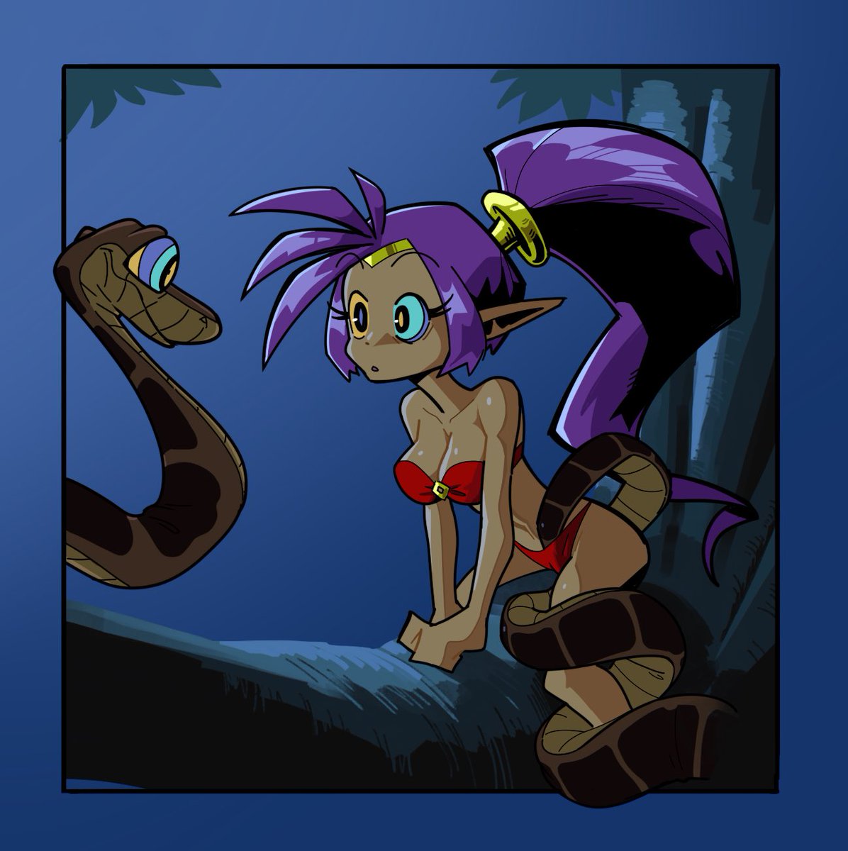 PilgrimMor18801's tweet photo. Commission I finished for today, enjoy ❤️
#shantae #kaa #kaacoils #coils #hypnosis #constriction #Commision #ArtCommission https://t.co/o8GUT0kEyn