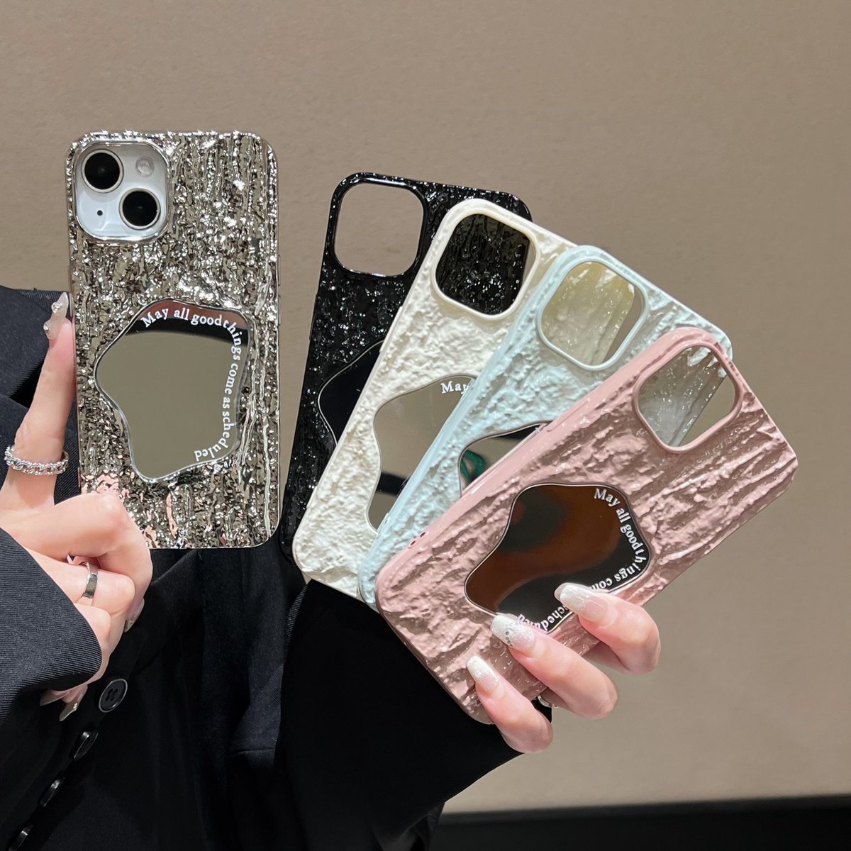 colinwowong's tweet image. nique, wrinkled mirror case for iPhone 15/16 Pro Max. TPU material for ultimate protection. Perfect for those who love a minimalist aesthetic. #iPhone15case #iPhone16ProMax #TPUcase #minimalism