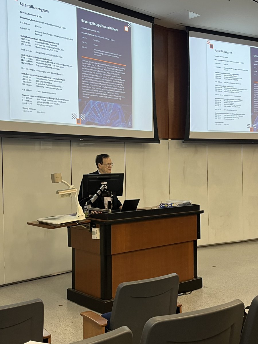 So honored to be back at UIUC celebrating my amazing postdoc advisor, John Katzenellenbogen. It was great to hear from so many of his trainees and to tell a part of my lab’s scientific story. Congratulations JAK@80!