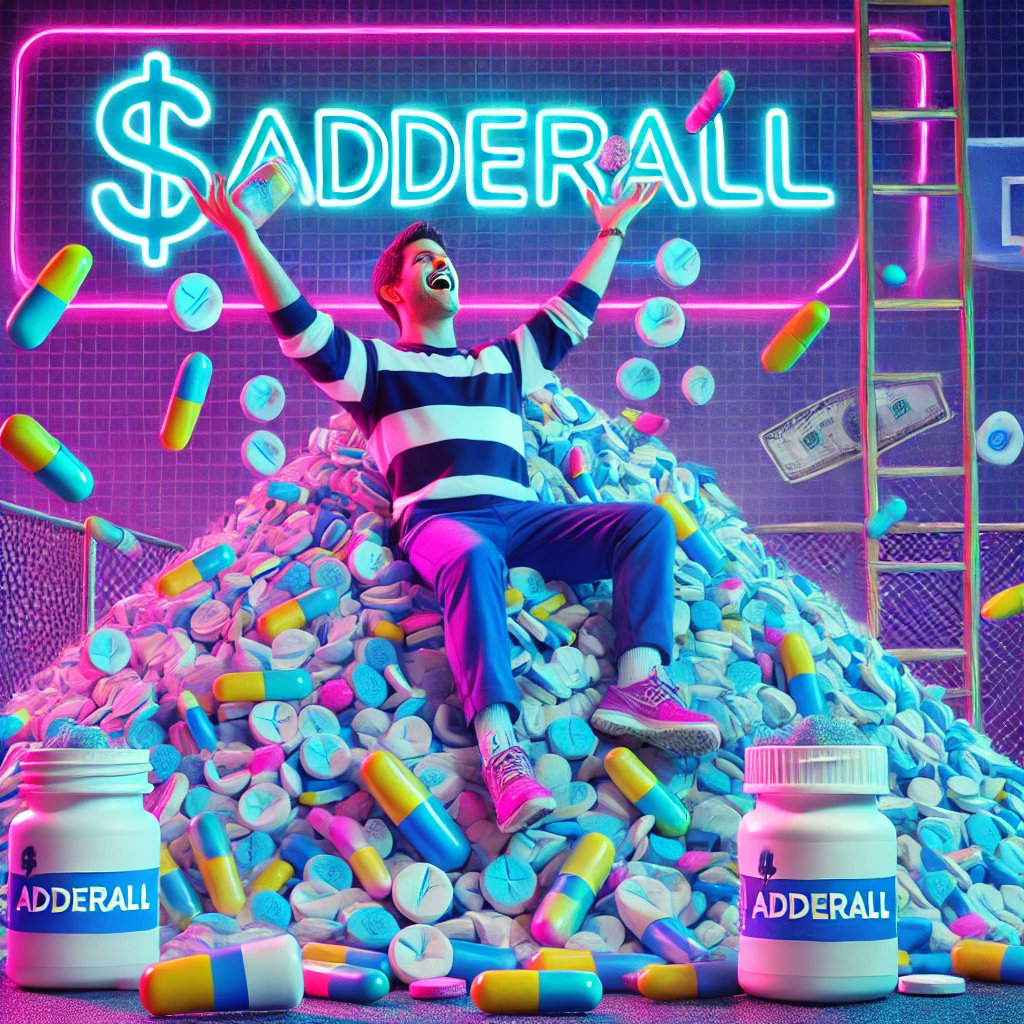 Adderallsz's tweet image. POV: When you invested in $adderall early, and now you&apos;re swimming in gains 🤑💊 #AddictedToSuccess
