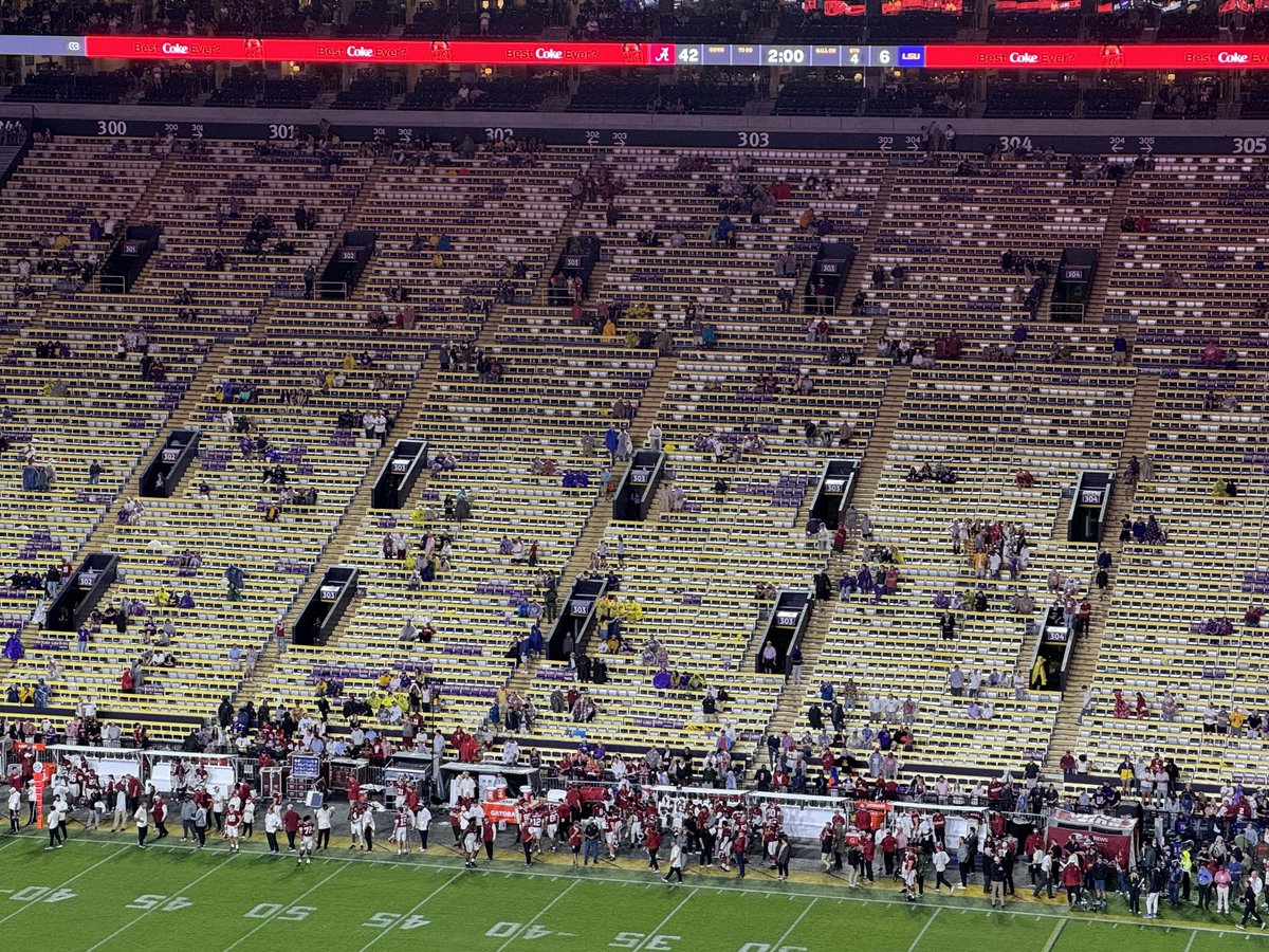 They’re storming the parking lot at LSU