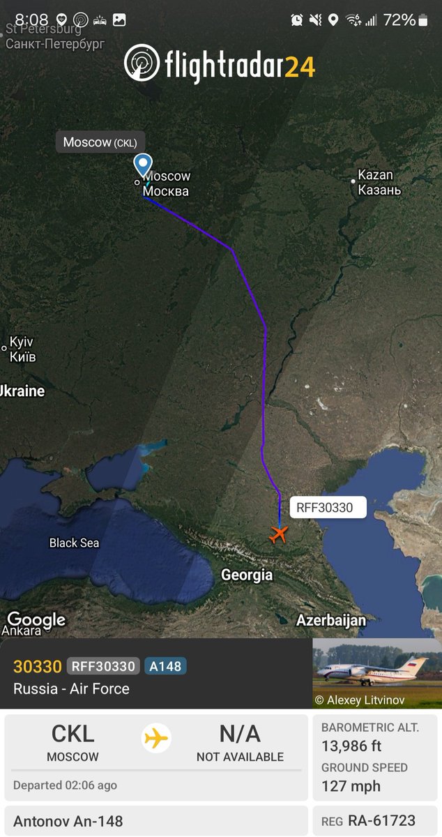 Borrowed7Time's tweet photo. Russian AF An-148-100E RA-61723 #14F11B as 30330 out of Moscow (CKL), descending to Beslan.
@sipjack1776 @thereccelizard @holgidaun @RBbethetruth https://t.co/mG4yURDxoc