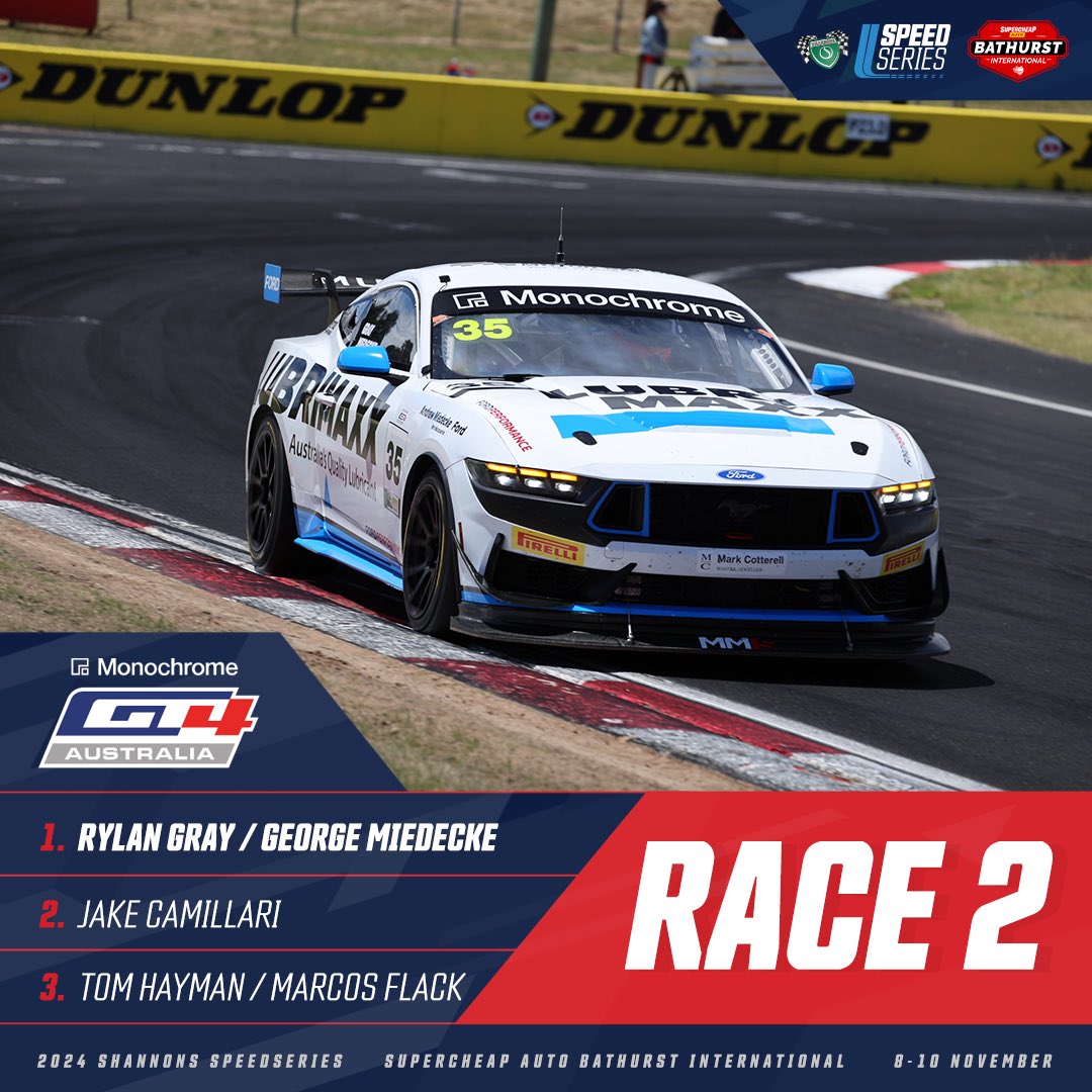 Congratulations to our final podium for 2024 Monochrome GT4 Australia 🙌